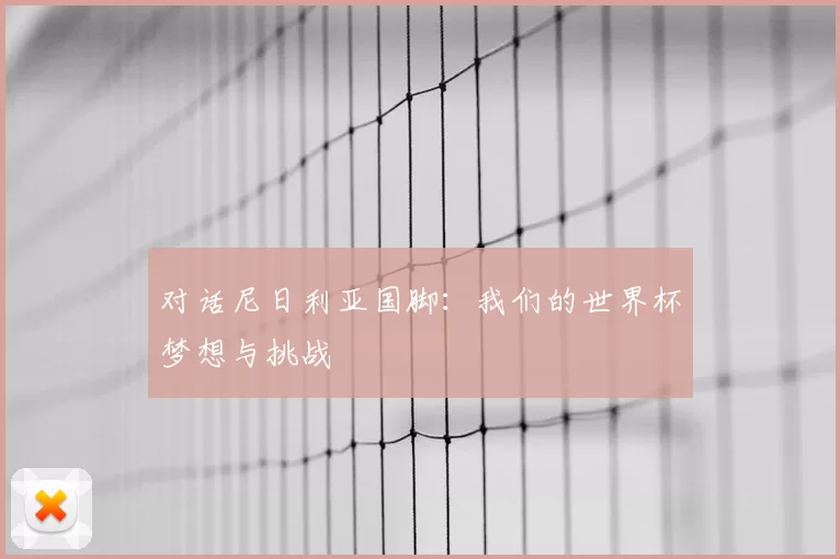 对话尼日利亚国脚:我们的世界杯梦想与挑战